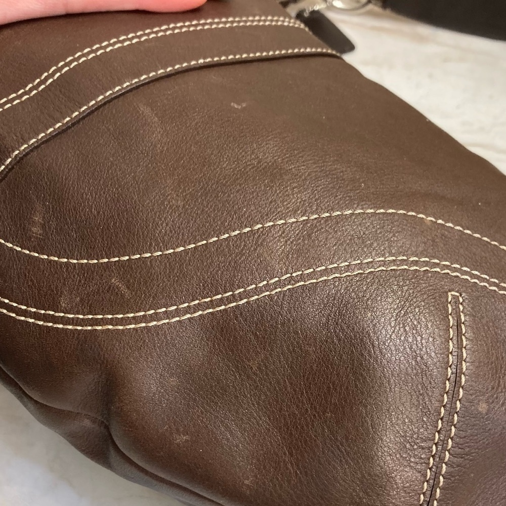 Coach 10032 brown leather large soho hobo bag - Picture 9 of 16